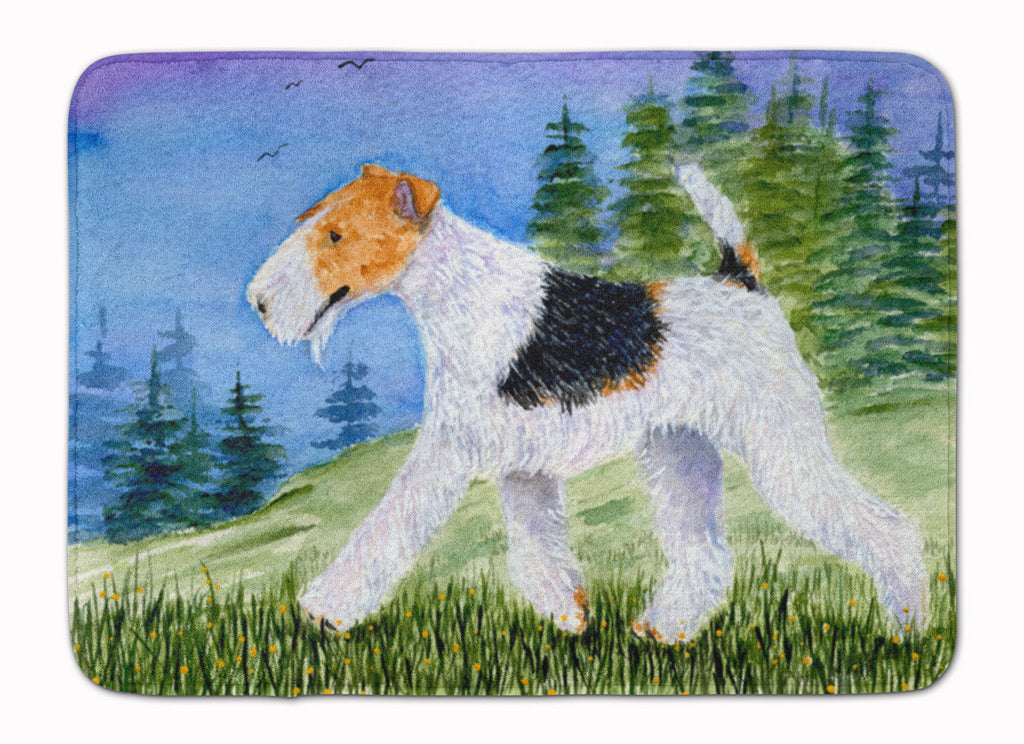Fox Terrier Memory Foam Kitchen Mat Machine Washable Anti-Fatigue Cushion Comfort Bath or Kitchen Rug
