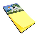 Fox Terrier Watercolor Sticky Note Holder Refillable Dispenser Desk Accessory 3x3 Pad Gift