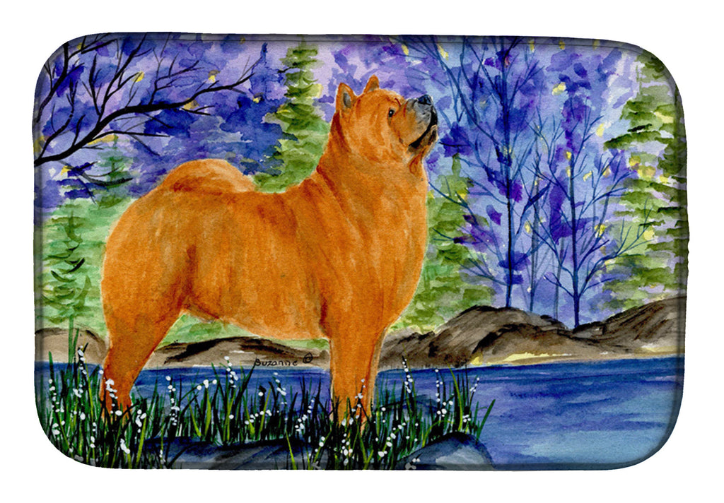 Chow Chow Dish Drying Mat Absorbent Dish Drying Mat Pad for Kitchen Counter Dish Drainer Mat for Countertop, 14 x 21", Multicolor