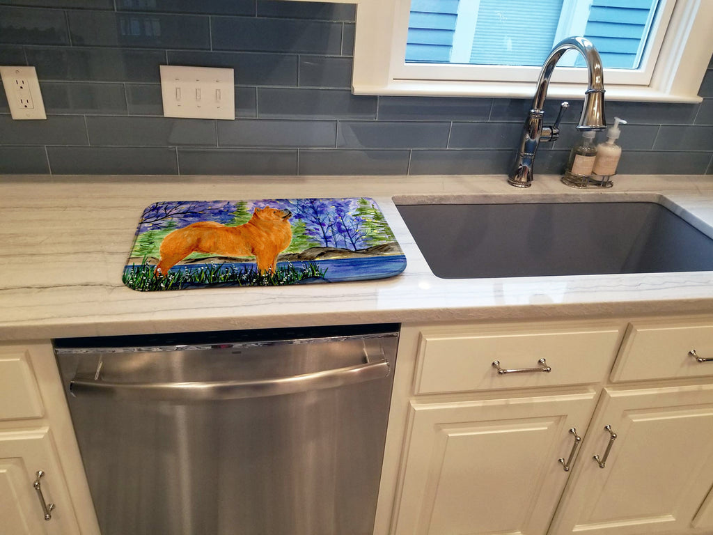 Chow Chow Dish Drying Mat Absorbent Dish Drying Mat Pad for Kitchen Counter Dish Drainer Mat for Countertop, 14 x 21", Multicolor