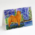 Chow Chow Greeting Cards Pack of 8 Blank Cards with Envelopes Whimsical A7 Size 5x7