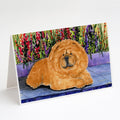 Chow Chow Greeting Cards Pack of 8 Blank Cards with Envelopes Whimsical A7 Size 5x7