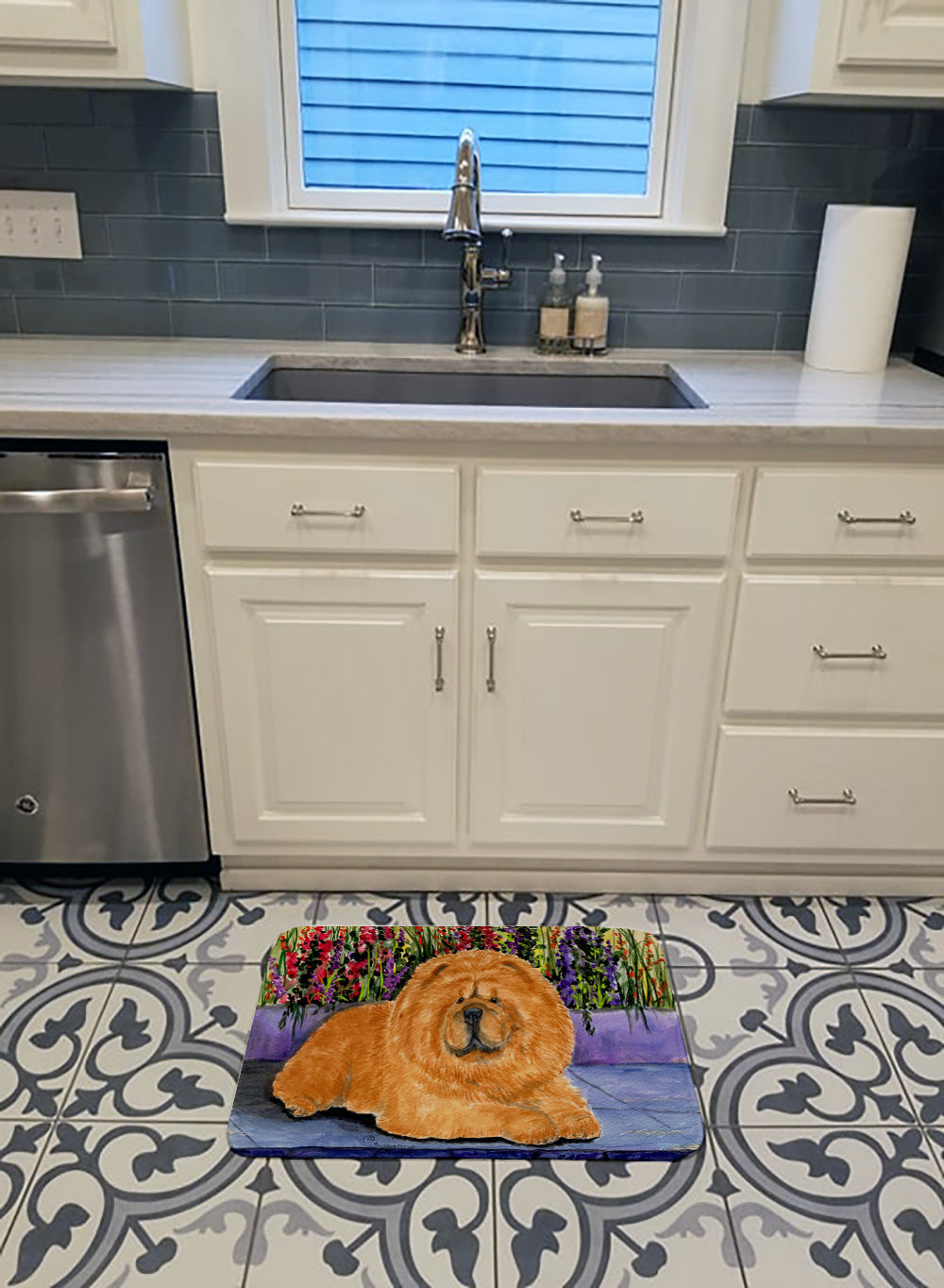 Chow Chow Memory Foam Kitchen Mat Machine Washable Anti-Fatigue Cushion Comfort Bath or Kitchen Rug