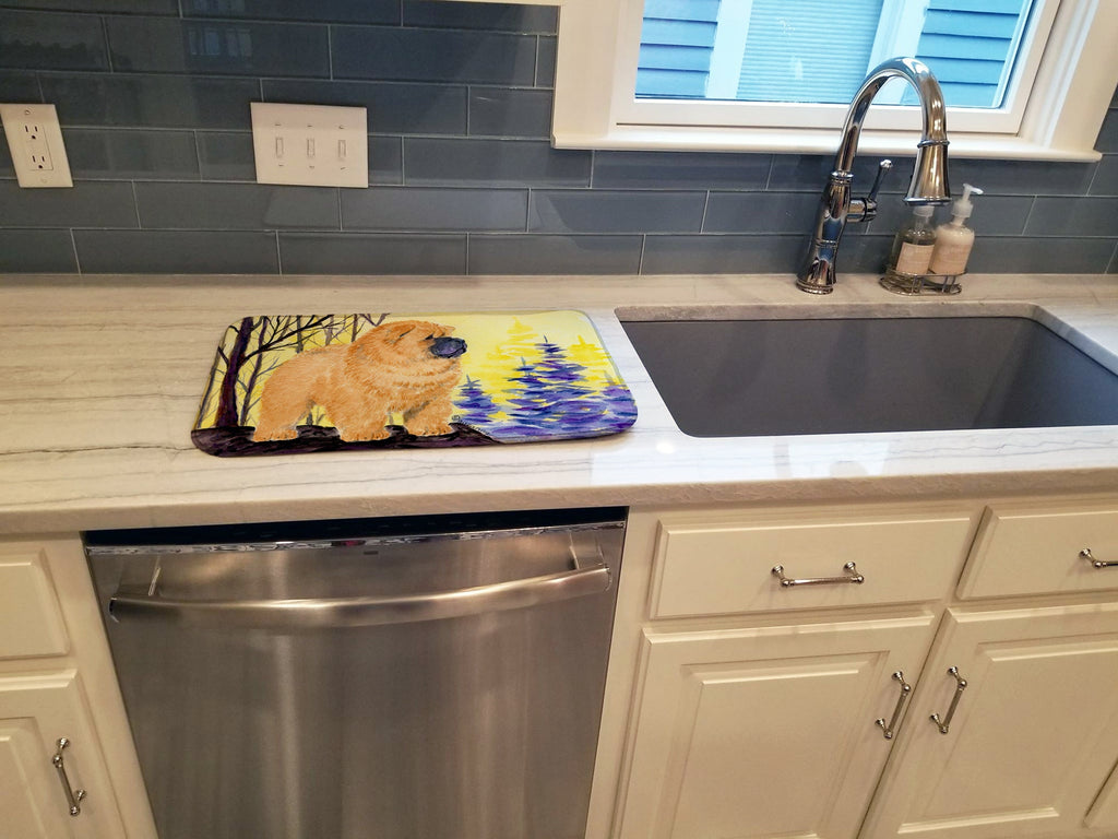 Chow Chow Dish Drying Mat Absorbent Dish Drying Mat Pad for Kitchen Counter Dish Drainer Mat for Countertop, 14 x 21", Multicolor