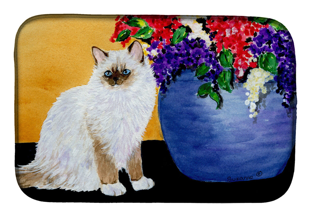 Cat - Ragdoll Dish Drying Mat Absorbent Dish Drying Mat Pad for Kitchen Counter Dish Drainer Mat for Countertop, 14 x 21", Multicolor