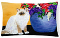 Cat - Ragdoll Decorative Throw Pillow 12x16 Indoor Outdoor Accent Cushion, Fabric Cover with Insert for Sofa, Bed, Porch & Living Room
