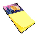Pomeranian Watercolor Sticky Note Holder Refillable Dispenser Desk Accessory 3x3 Pad Gift