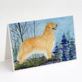 Golden Retriever Greeting Cards Pack of 8 Blank Cards with Envelopes Whimsical A7 Size 5x7