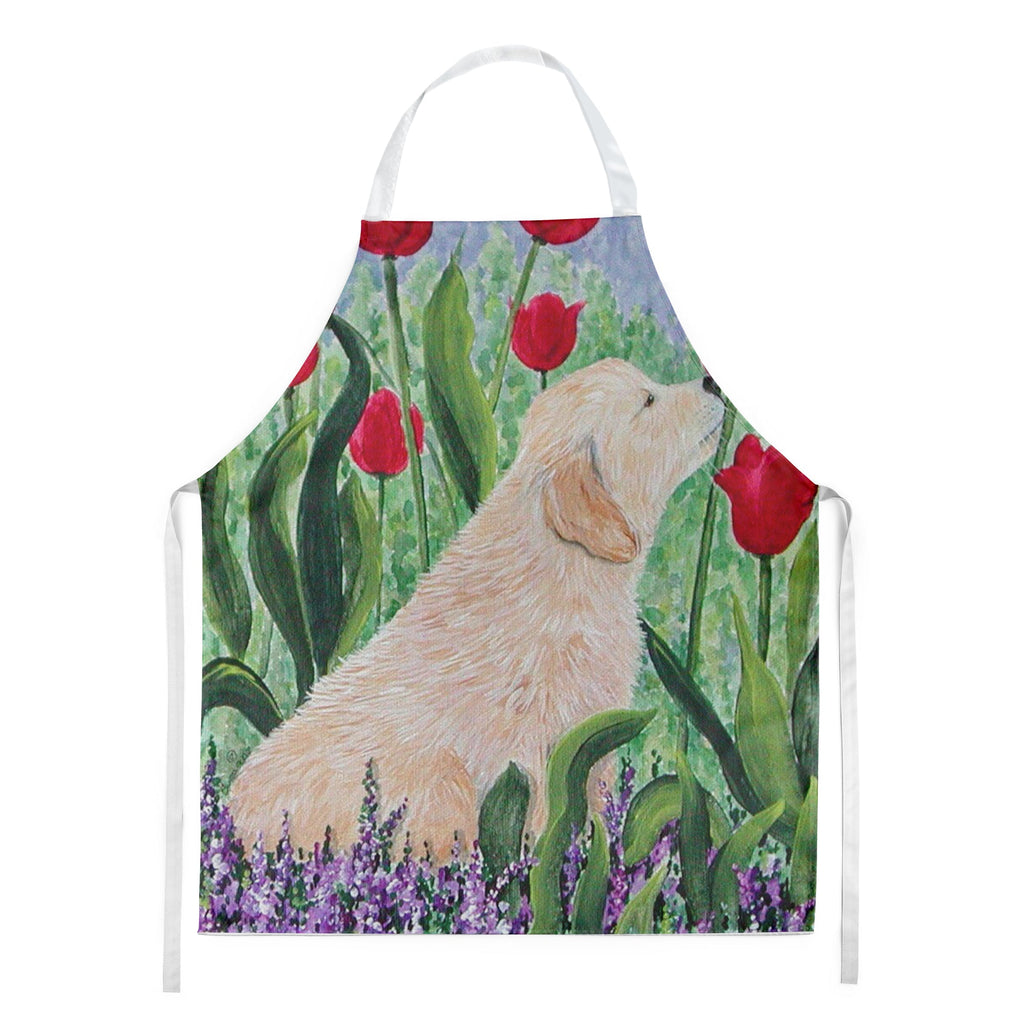 Golden Retriever Apron Cooking Kitchen Server Baking Crafts Gardening for Adult Women Men, Unisex, Large, Multicolor