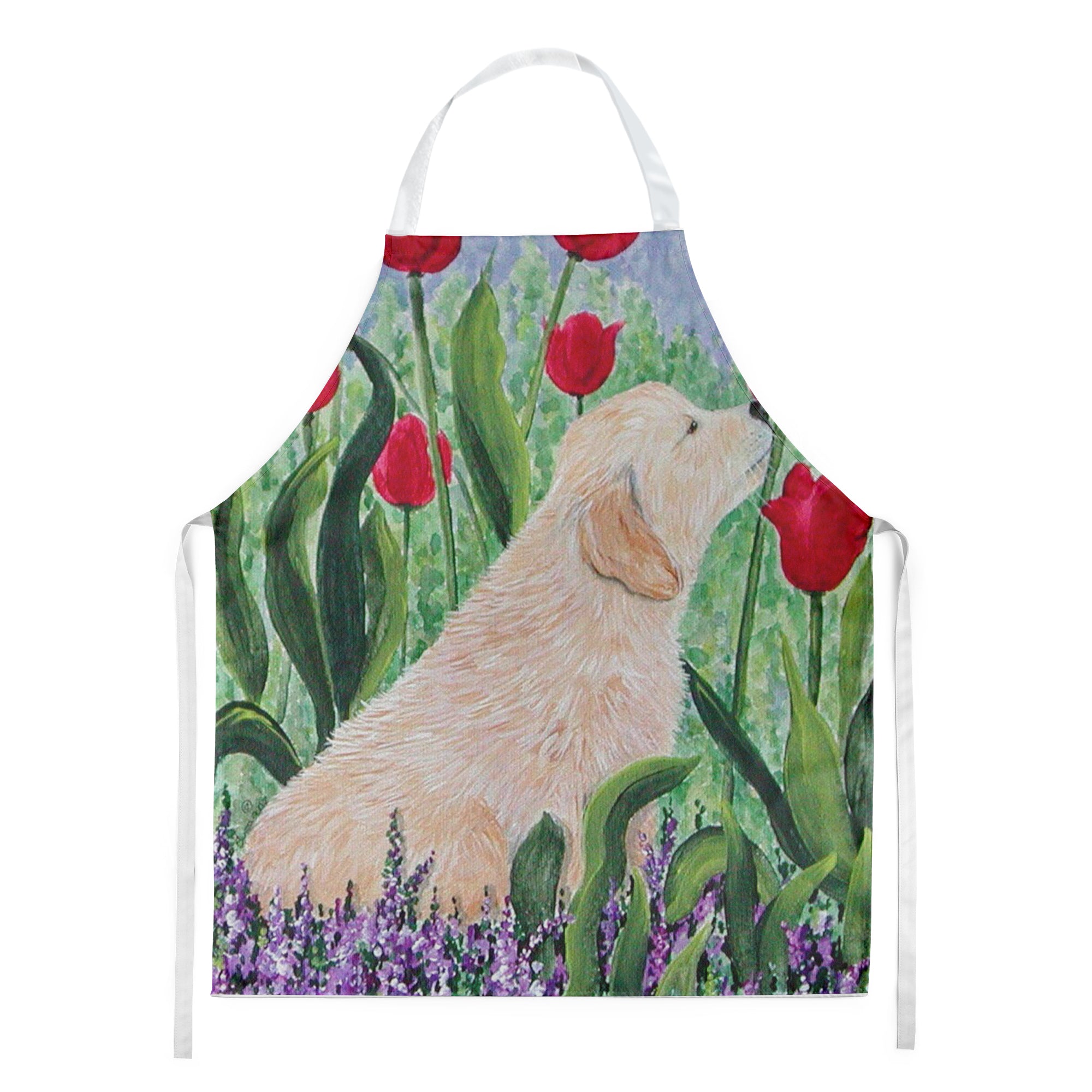 Golden Retriever Apron Cooking Kitchen Server Baking Crafts Gardening for Adult Women Men, Unisex, Large, Multicolor