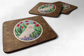 Golden Retriever Foam Coasters Set of 4 Cup Coasters for Indoor Outdoor, Tabletop Protection, Anti Slip, Mouse pad Material