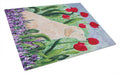 Golden Retriever Cutting Board Tempered Glass Kitchen Cutting Surface, Heat Resistant Chopping, Non-Slip Feet, Food Prep & Serving