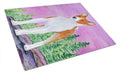Basenji Cutting Board Tempered Glass Kitchen Cutting Surface, Heat Resistant Chopping, Non-Slip Feet, Food Prep & Serving