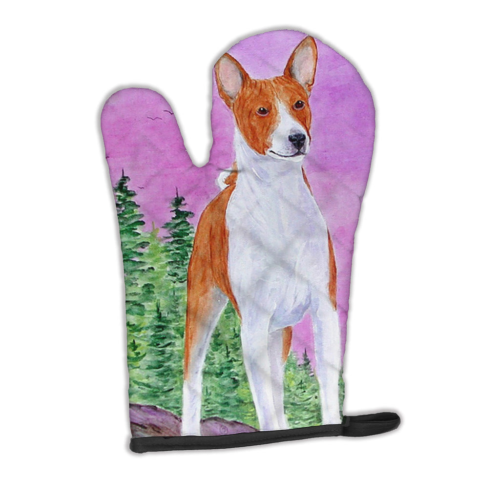 Basenji Oven Mitt Heat Resistant Thick Oven Mitt for Hot Pans and Oven, Kitchen Mitt Protect Hands, Cooking Baking Glove
