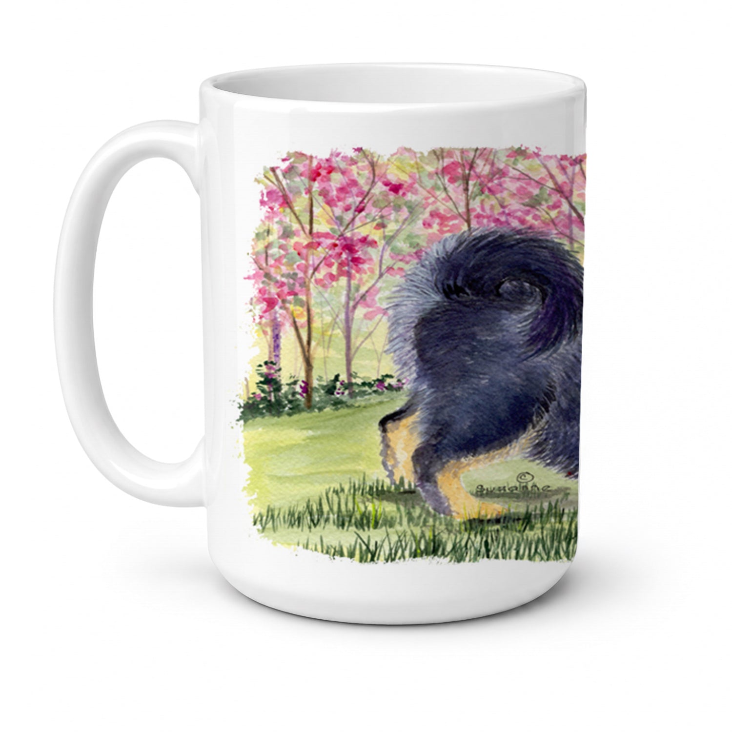 Tibetan Mastiff Ceramic Coffee Mug 15 oz Decorative Large C Handle Mug Cup for Tea, Cocoa Hot Chocolate