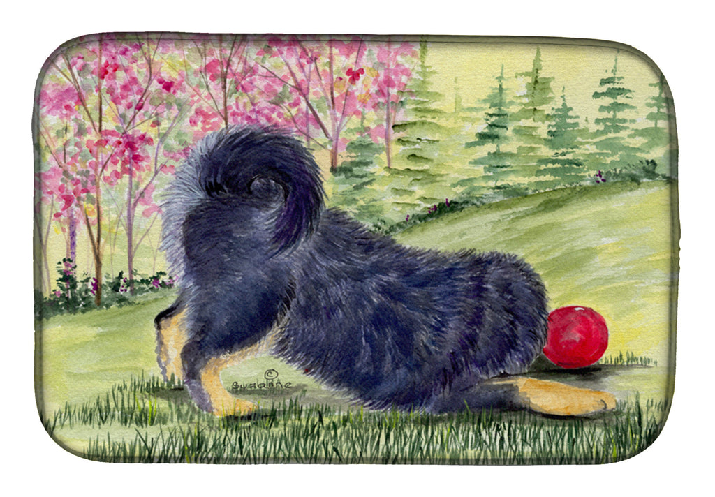 Tibetan Mastiff Dish Drying Mat Absorbent Dish Drying Mat Pad for Kitchen Counter Dish Drainer Mat for Countertop, 14 x 21", Multicolor