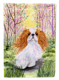 English Toy Spaniel House Flag 28x40 Porch Sleeve Pole Decorative Outside Yard Banner Artwork Wall Hanging, Polyester