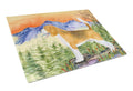 Beagle Cutting Board Tempered Glass Kitchen Cutting Surface, Heat Resistant Chopping, Non-Slip Feet, Food Prep & Serving