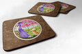Corgi Foam Coasters Set of 4 Cup Coasters for Indoor Outdoor, Tabletop Protection, Anti Slip, Mouse pad Material