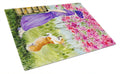 Corgi Cutting Board Tempered Glass Kitchen Cutting Surface, Heat Resistant Chopping, Non-Slip Feet, Food Prep & Serving