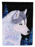 Siberian Husky House Flag 28x40 Porch Sleeve Pole Decorative Outside Yard Banner Artwork Wall Hanging, Polyester
