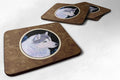 Siberian Husky Foam Coasters Set of 4 Cup Coasters for Indoor Outdoor, Tabletop Protection, Anti Slip, Mouse pad Material