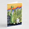 Poodle Greeting Cards Pack of 8 Blank Cards with Envelopes Whimsical A7 Size 5x7