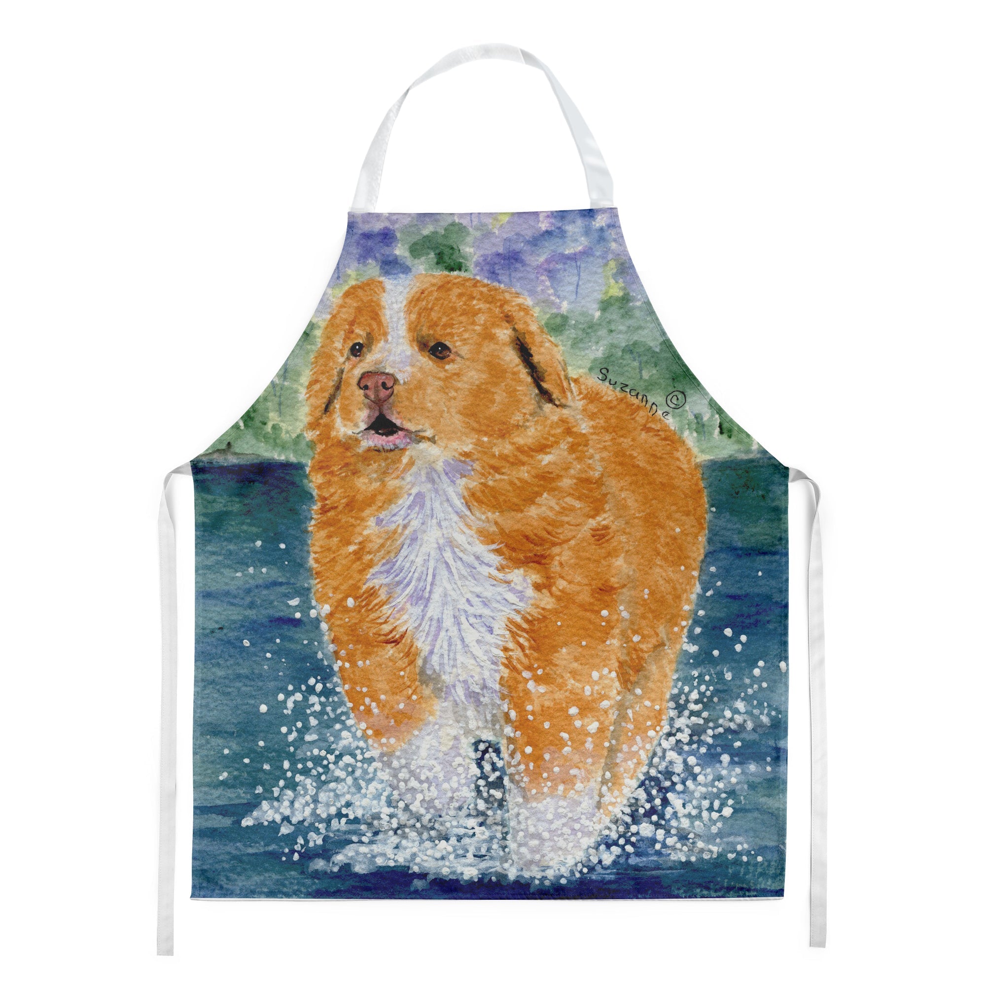 Nova Scotia Duck Toller Apron Cooking Kitchen Server Baking Crafts Gardening for Adult Women Men, Unisex, Large, Multicolor