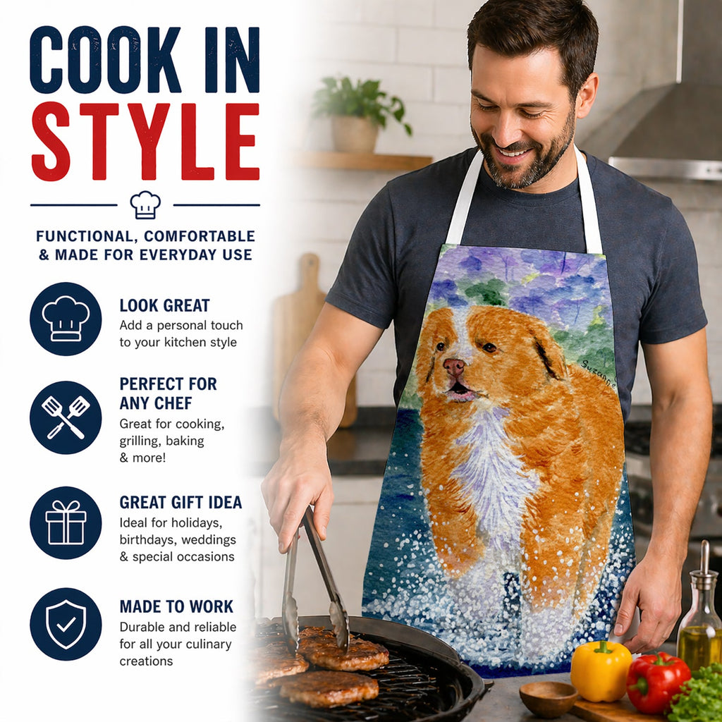 Nova Scotia Duck Toller Apron Cooking Kitchen Server Baking Crafts Gardening for Adult Women Men, Unisex, Large, Multicolor
