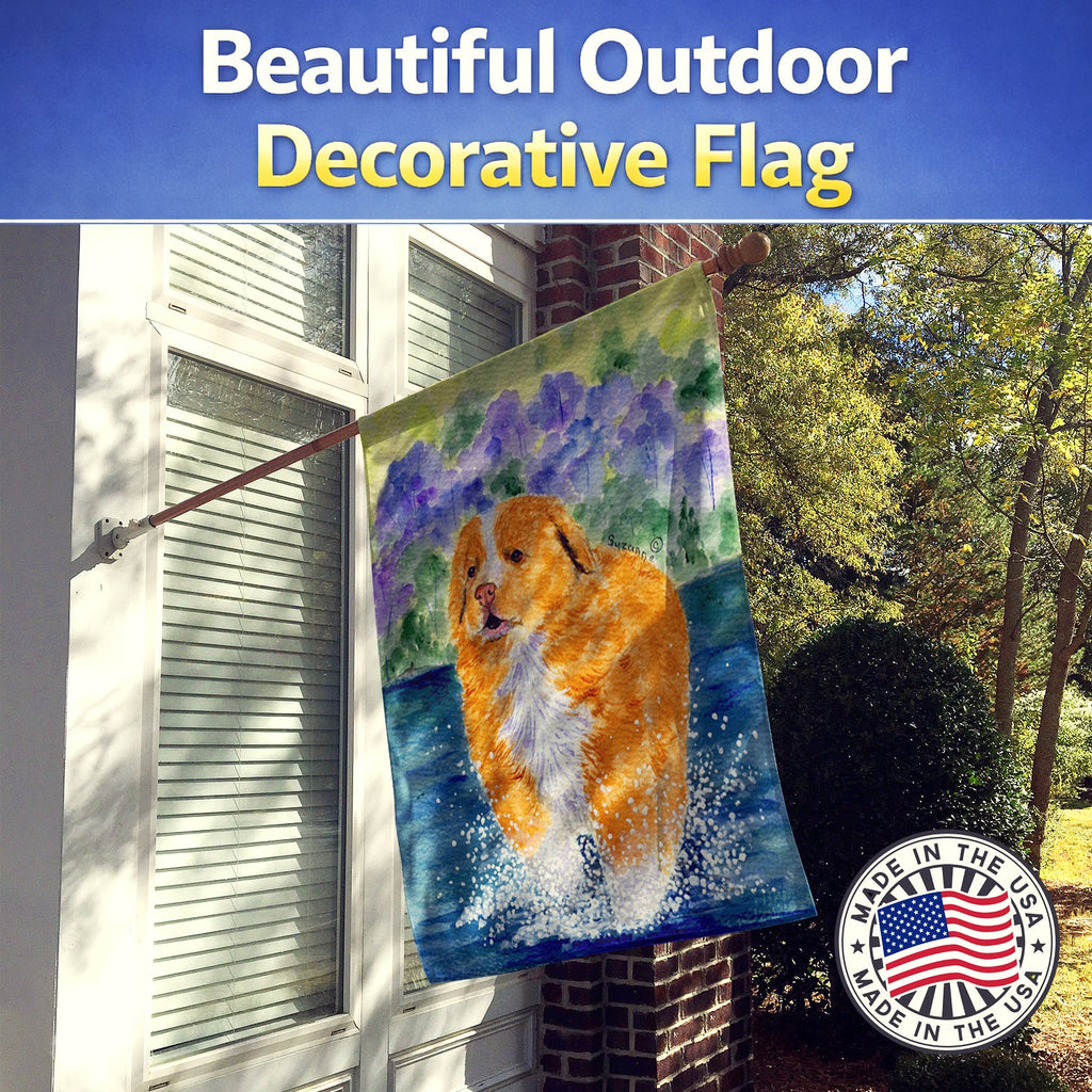 Nova Scotia Duck Toller House Flag 28x40 Porch Sleeve Pole Decorative Outside Yard Banner Artwork Wall Hanging, Polyester