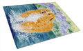 Nova Scotia Duck Toller Cutting Board Tempered Glass Kitchen Cutting Surface, Heat Resistant Chopping, Non-Slip Feet, Food Prep & Serving