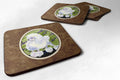 Poodle Foam Coasters Set of 4 Cup Coasters for Indoor Outdoor, Tabletop Protection, Anti Slip, Mouse pad Material