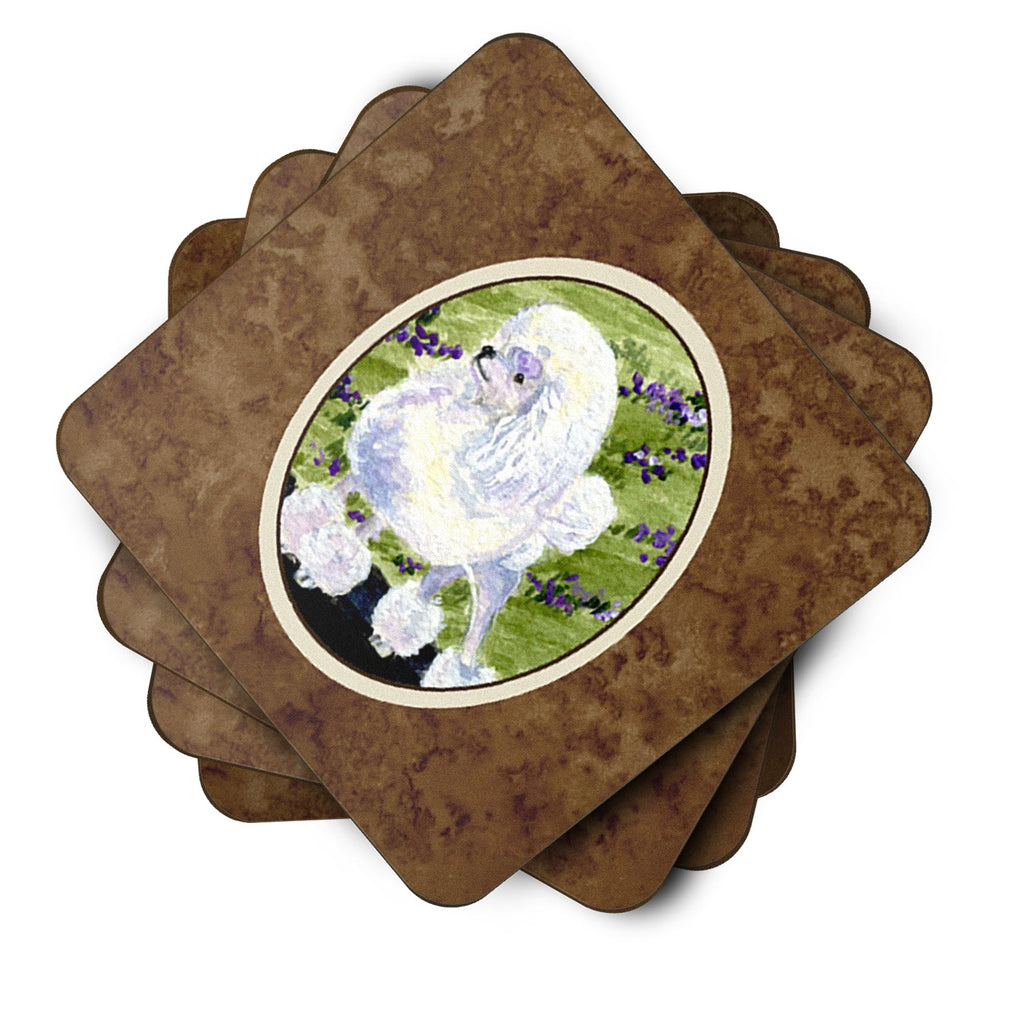 Poodle Foam Coasters Set of 4 Cup Coasters for Indoor Outdoor, Tabletop Protection, Anti Slip, Mouse pad Material