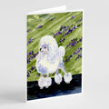 Poodle Greeting Cards Pack of 8 Blank Cards with Envelopes Whimsical A7 Size 5x7