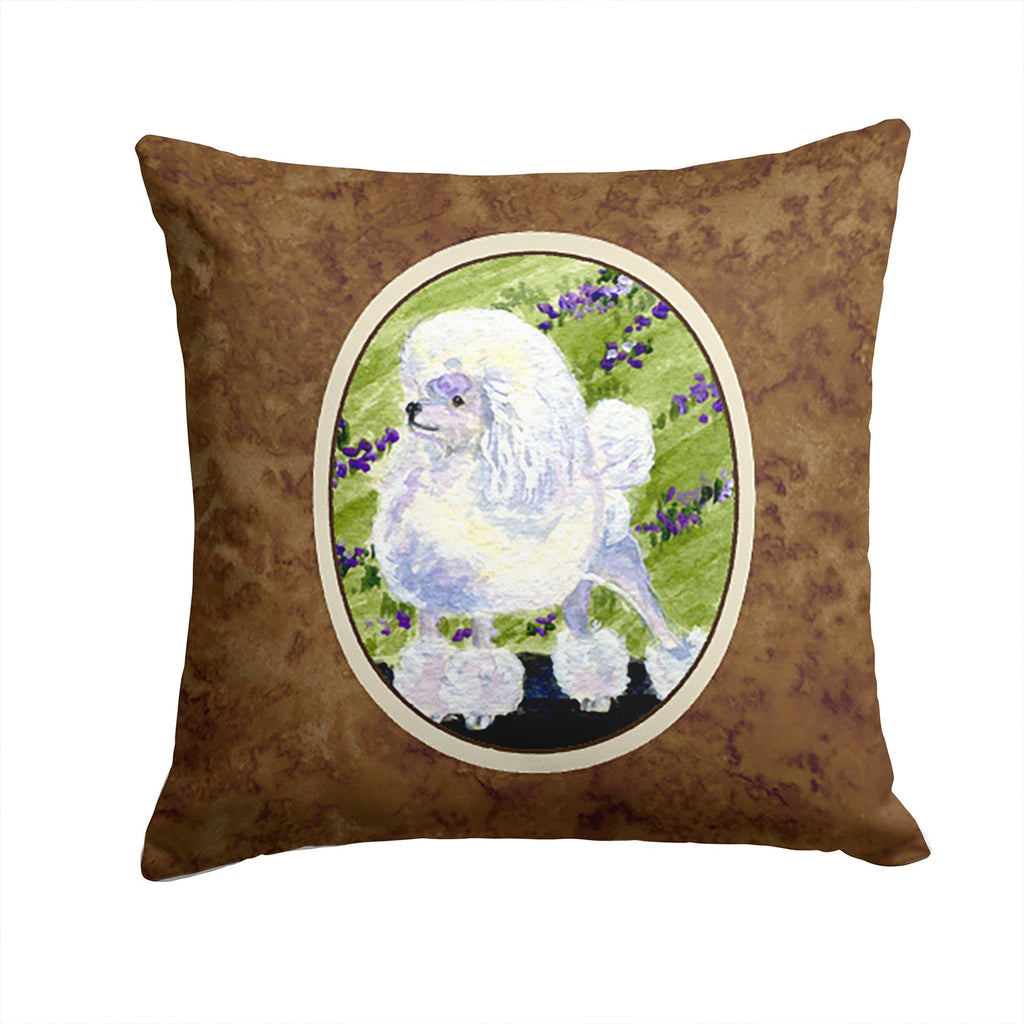Poodle Decorative Throw Pillow 14x14 Indoor Outdoor Accent Cushion, Fabric Cover with Insert for Sofa, Bed, Porch & Living Room