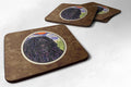 Puli Foam Coasters Set of 4 Cup Coasters for Indoor Outdoor, Tabletop Protection, Anti Slip, Mouse pad Material