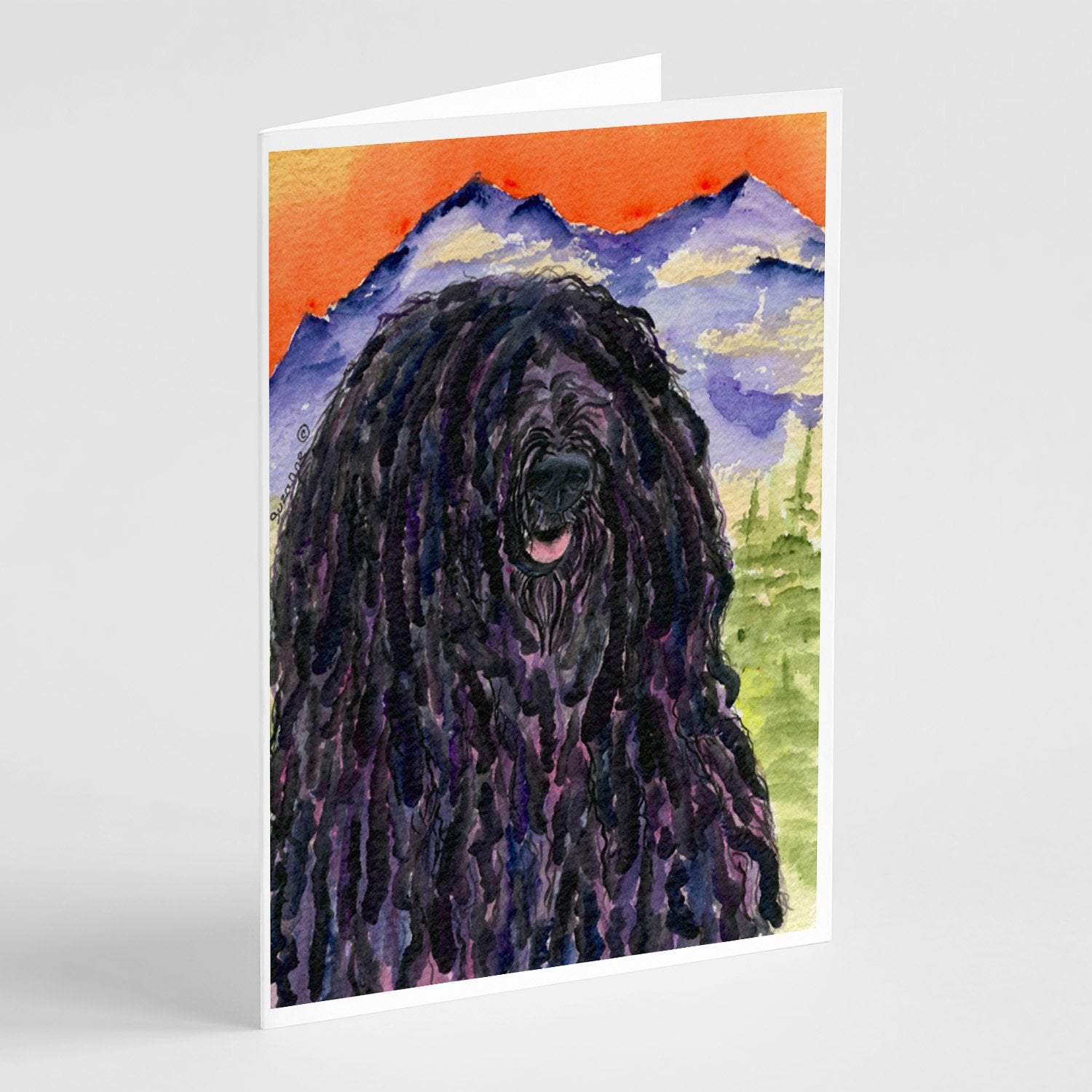 Puli Greeting Cards Pack of 8 Blank Cards with Envelopes Whimsical A7 Size 5x7