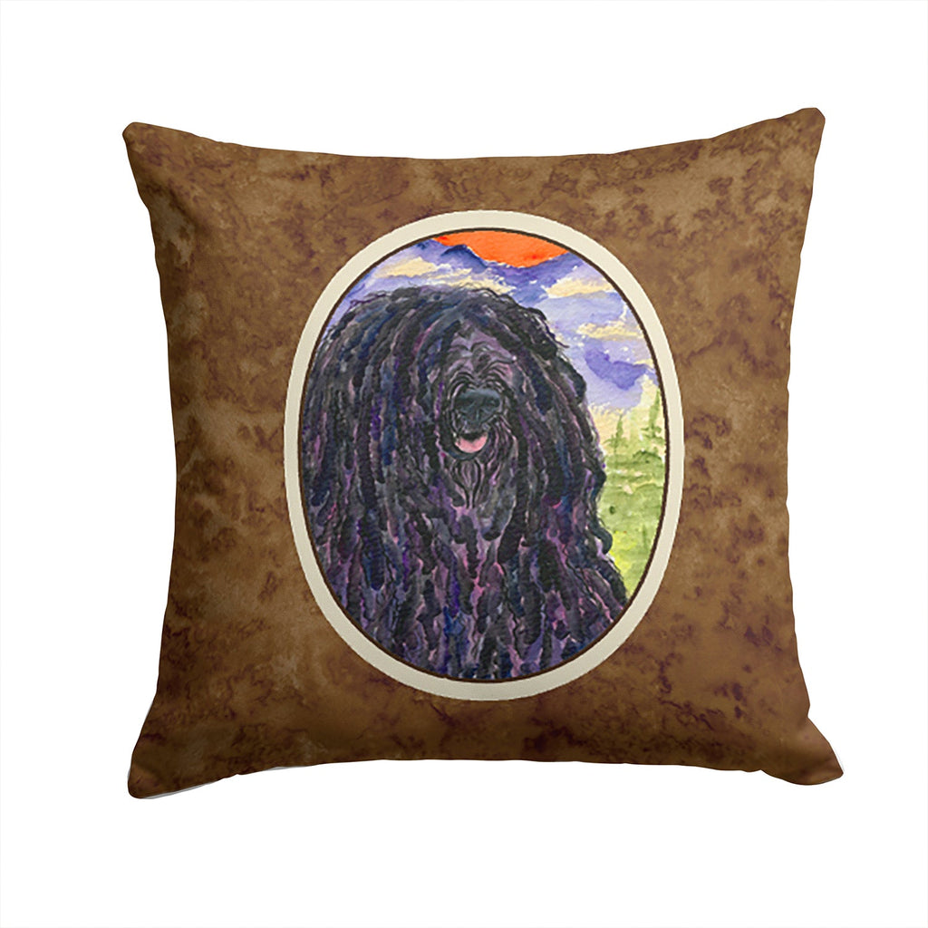 Puli Decorative Throw Pillow 14x14 Indoor Outdoor Accent Cushion, Fabric Cover with Insert for Sofa, Bed, Porch & Living Room