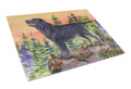 Labrador Cutting Board Tempered Glass Kitchen Cutting Surface, Heat Resistant Chopping, Non-Slip Feet, Food Prep & Serving