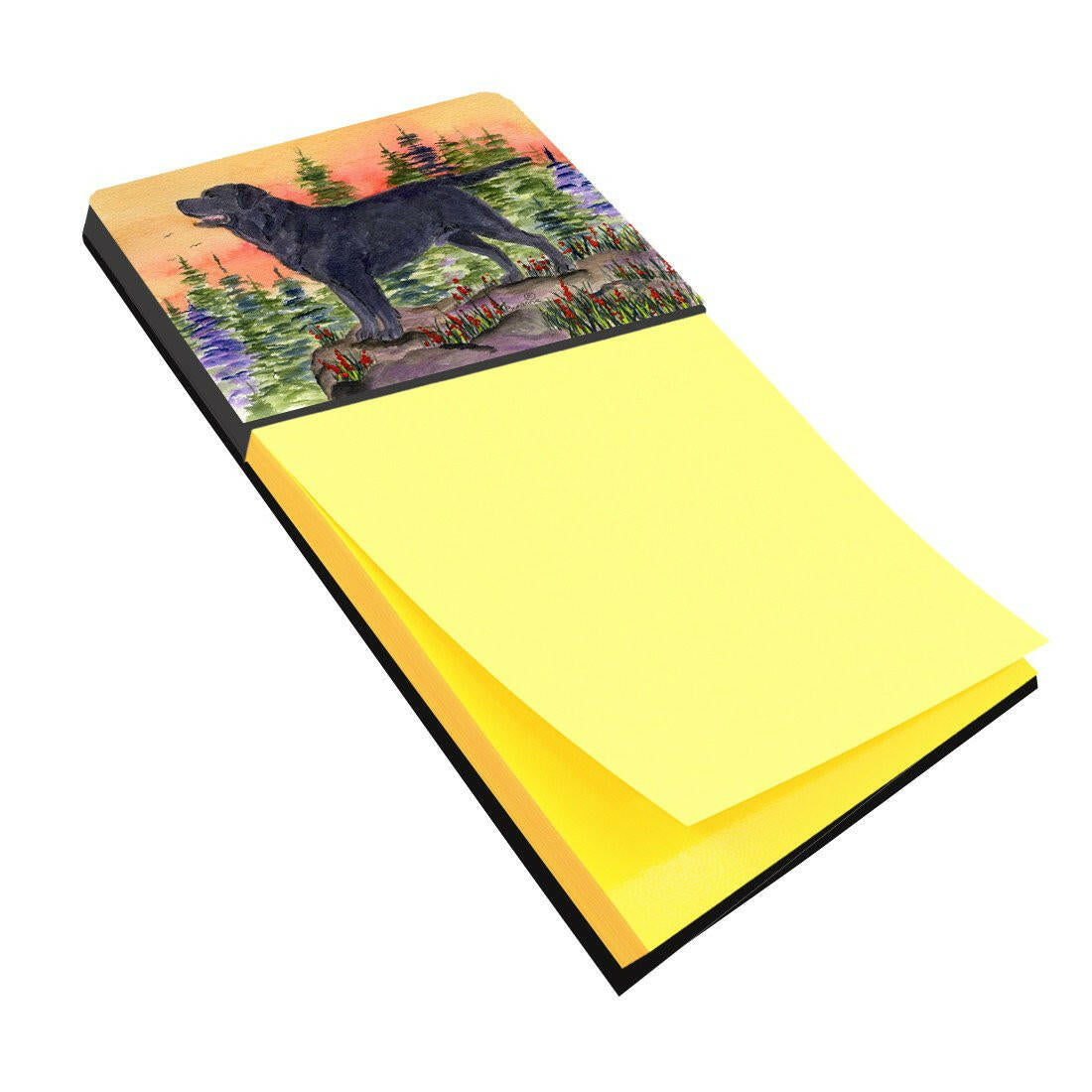 Labrador Watercolor Sticky Note Holder Refillable Dispenser Desk Accessory 3x3 Pad Gift