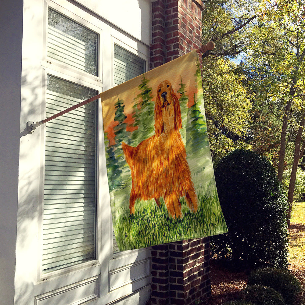 Irish Setter House Flag 28x40 Porch Sleeve Pole Decorative Outside Yard Banner Artwork Wall Hanging, Polyester
