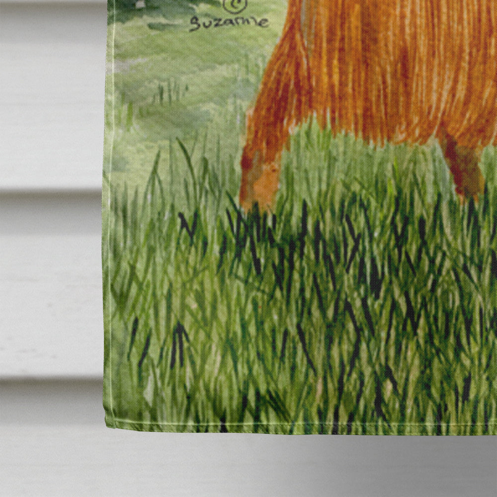 Irish Setter House Flag 28x40 Porch Sleeve Pole Decorative Outside Yard Banner Artwork Wall Hanging, Polyester