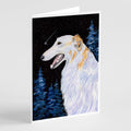Borzoi Greeting Cards Pack of 8 Blank Cards with Envelopes Whimsical A7 Size 5x7