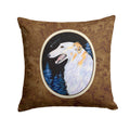 Borzoi Decorative Throw Pillow 14x14 Indoor Outdoor Accent Cushion, Fabric Cover with Insert for Sofa, Bed, Porch & Living Room