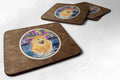 Golden Retriever Foam Coasters Set of 4 Cup Coasters for Indoor Outdoor, Tabletop Protection, Anti Slip, Mouse pad Material