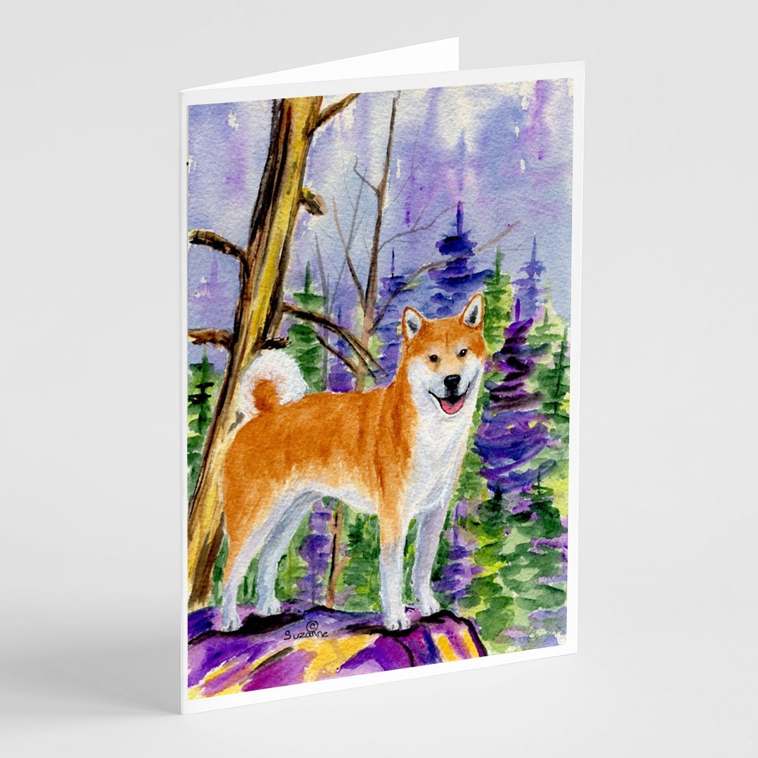 Shiba Inu Greeting Cards Pack of 8 Blank Cards with Envelopes Whimsical A7 Size 5x7
