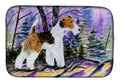 Fox Terrier Dish Drying Mat Absorbent Dish Drying Mat Pad for Kitchen Counter Dish Drainer Mat for Countertop, 14 x 21", Multicolor