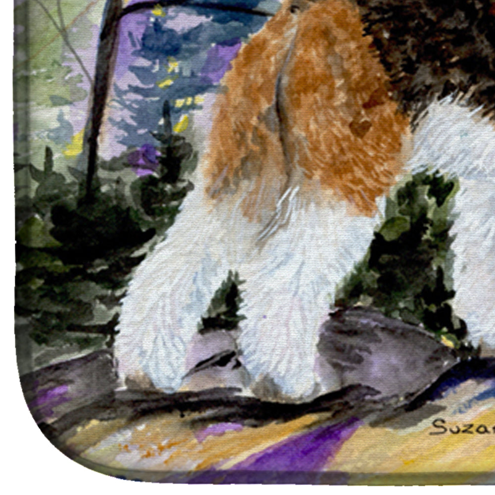 Fox Terrier Dish Drying Mat Absorbent Dish Drying Mat Pad for Kitchen Counter Dish Drainer Mat for Countertop, 14 x 21", Multicolor