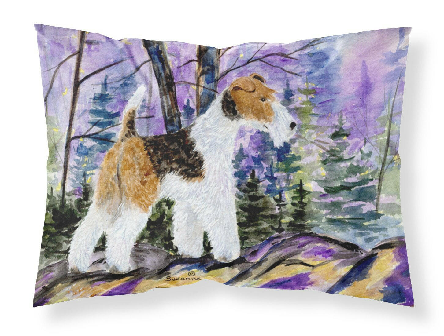 Fox Terrier Standard Pillowcase Lightweight Super Soft Easy Care Decorative Artwork Pillowcase, Standard