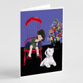Westie Greeting Cards Pack of 8 Blank Cards with Envelopes Whimsical A7 Size 5x7
